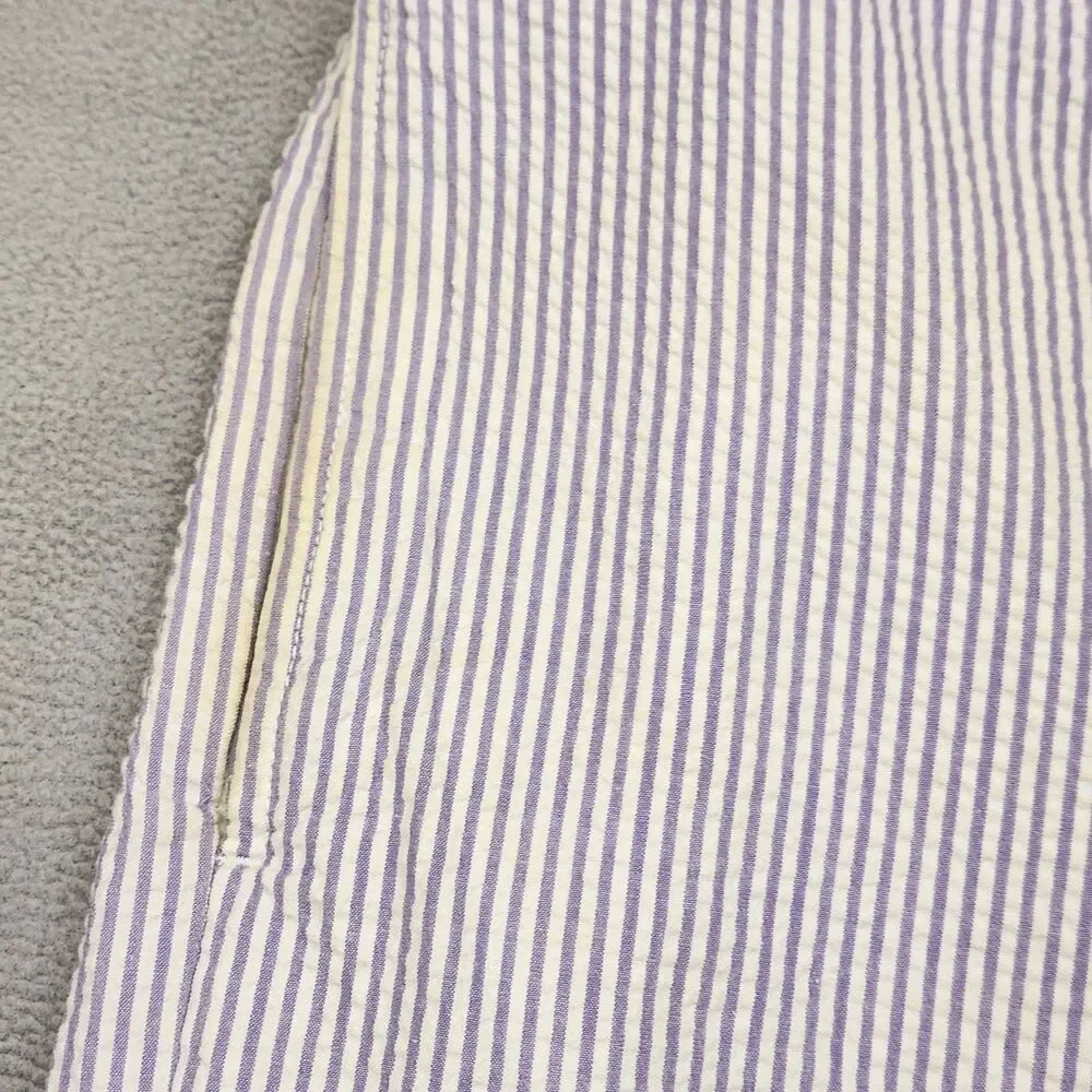 Vineyard Vines Seersucker Club Shorts Men's 34 Purple Striped Chino Preppy 9